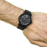 Emporio Armani Luigi Quartz Black Dial Black Silicon Strap Watch For Men - AR11071 Buy Now By Emporio Armani
