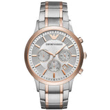 Emporio Armani Renato Chronograph Quartz Silver Dial Two Tone Steel Strap Watch For Men - AR11076 Buy Now By Emporio Armani