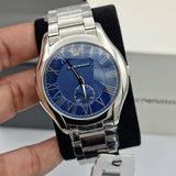 Emporio Armani Valente Quartz Blue Dial Silver Steel Strap Watch For Men - AR11085 Buy Now By Emporio Armani