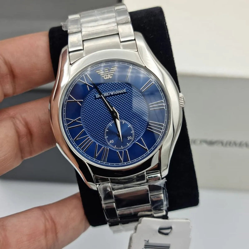 Emporio Armani Valente Quartz Blue Dial Silver Steel Strap Watch For Men - AR11085 Buy Now By Emporio Armani