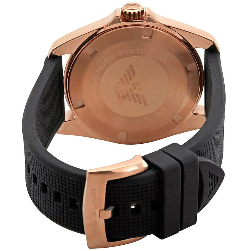 Emporio Armani Sport Quartz Black Dial Black Rubber Strap Watch For Men - AR11101 Buy Now By Emporio Armani