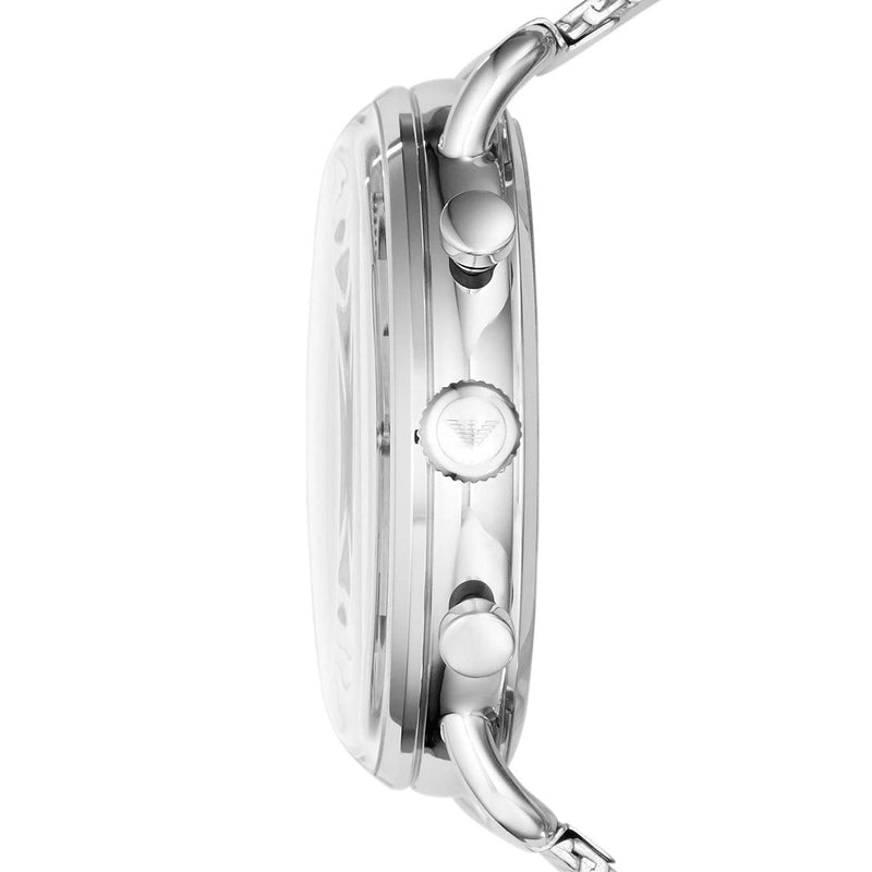 Emporio Armani Chronograph Black Dial Silver Mesh Bracelet Watch For Men - AR11104 Buy Now By Emporio Armani