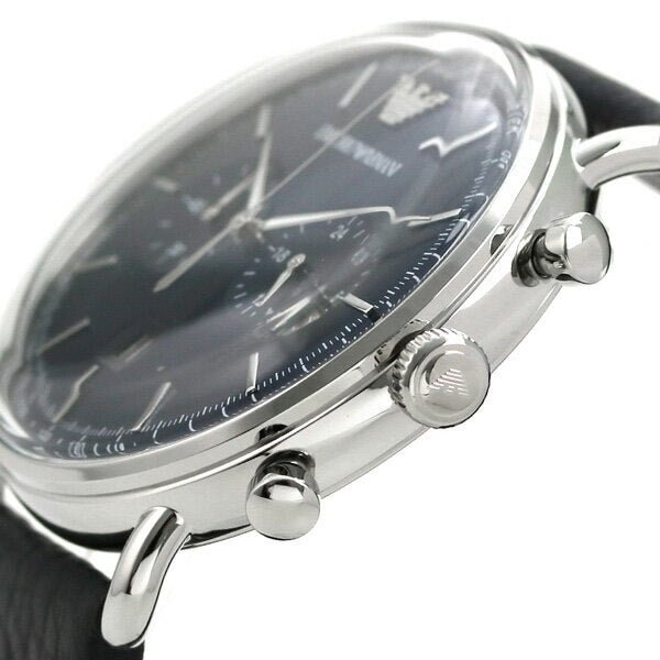 Emporio Armani Aviator Blue Dial Blue Leather Strap Watch For Men - AR11105 Buy Now By Emporio Armani