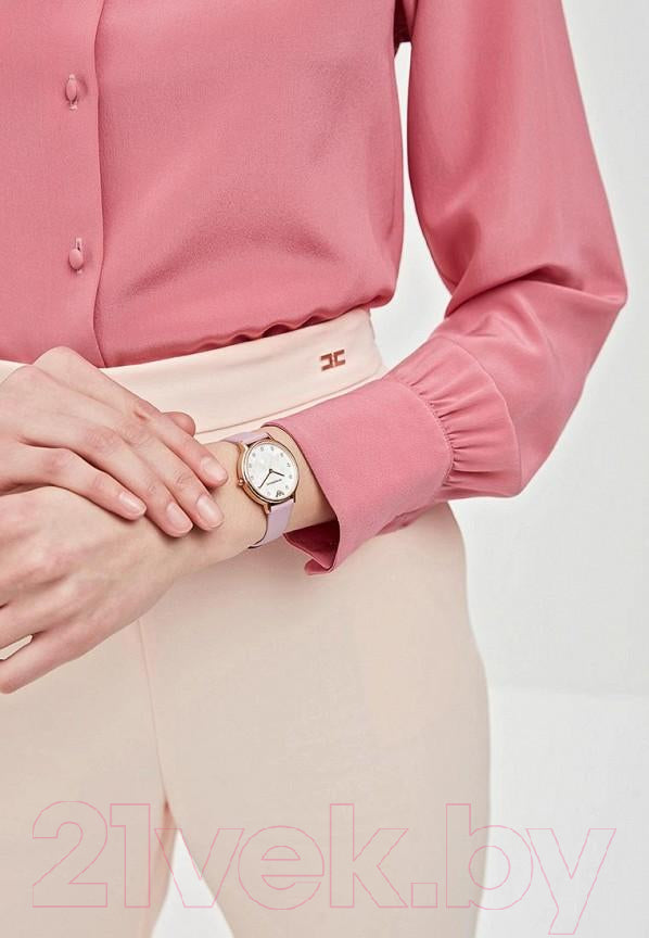Shop Emporio Armani Kappa Mother Of Pearl White Dial Pink Leather Strap Watch For Women - AR11130 in USA