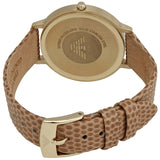 Emporio Armani Kappa Quartz Mother of Pearl Taupe Dial Brown Leather Strap Watch For Men - AR11151 Buy Now By Emporio Armani