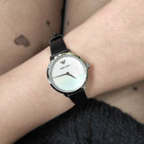 Emporio Armani Modern White Dial Black Leather Strap Watch For Women - AR11159 Buy Now By Emporio Armani