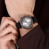 Emporio Armani Chronograph Quartz Grey Dial Black Leather Strap Watch For Men - AR11174 Buy Now By Emporio Armani