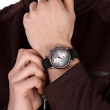 Emporio Armani Chronograph Quartz Grey Dial Black Leather Strap Watch For Men - AR11174 Buy Now By Emporio Armani