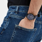 Emporio Armani Renato Quartz Blue Dial Blue Leather Strap Watch For Men - AR11190 Buy Now By Emporio Armani