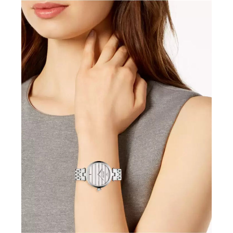 Emporio Armani Arianna Analog White Dial Silver Steel Strap Watch For Women - AR11195 Buy Now By Emporio Armani