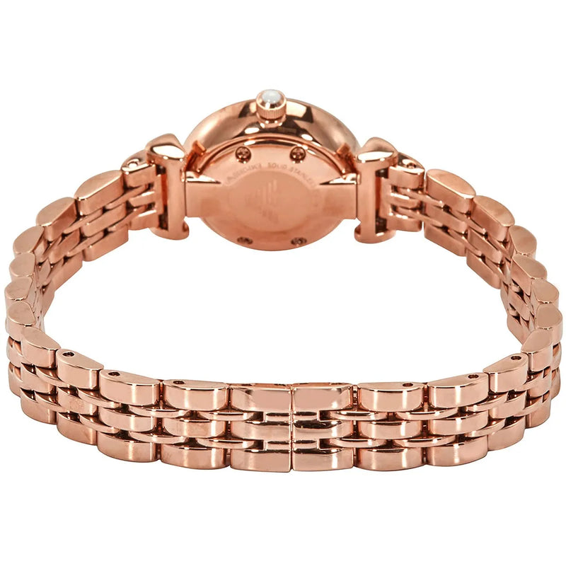 Emporio Armani Gianni T-Bar Mother of Pearl Dial Rose Gold Steel Strap Watch For Women - AR11203 Buy Now By Emporio Armani