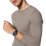Emporio Armani Renato Chronograph Blue Dial Black Leather Strap Watch For Men - AR11216 Buy Now By Emporio Armani
