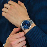 Emporio Armani Giovanni Quartz Blue Dial Silver Steel Strap Watch For Men - AR11227 Buy Now By Emporio Armani