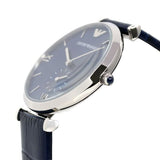 Emporio Armani Gianni T Bar Quartz Blue Dial Blue Leather Strap Watch For Men - AR11300 Buy Now By Emporio Armani