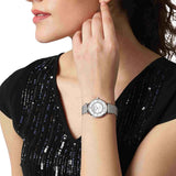 Emporio Armani Gianni T-Bar Quartz Mother of Pearl Dial Silver Mesh Bracelet Watch For Women - AR11319 Buy Now By Emporio Armani