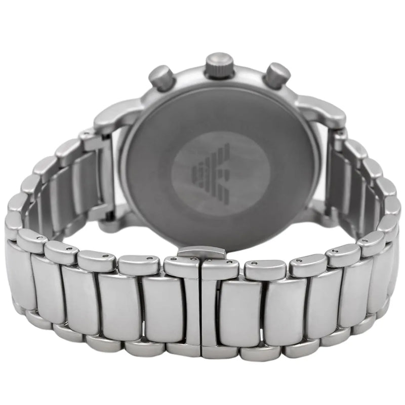 Emporio Armani Luigi Chronograph Black Dial Silver Steel Strap Watch For Men - AR11324 Buy Now By Emporio Armani