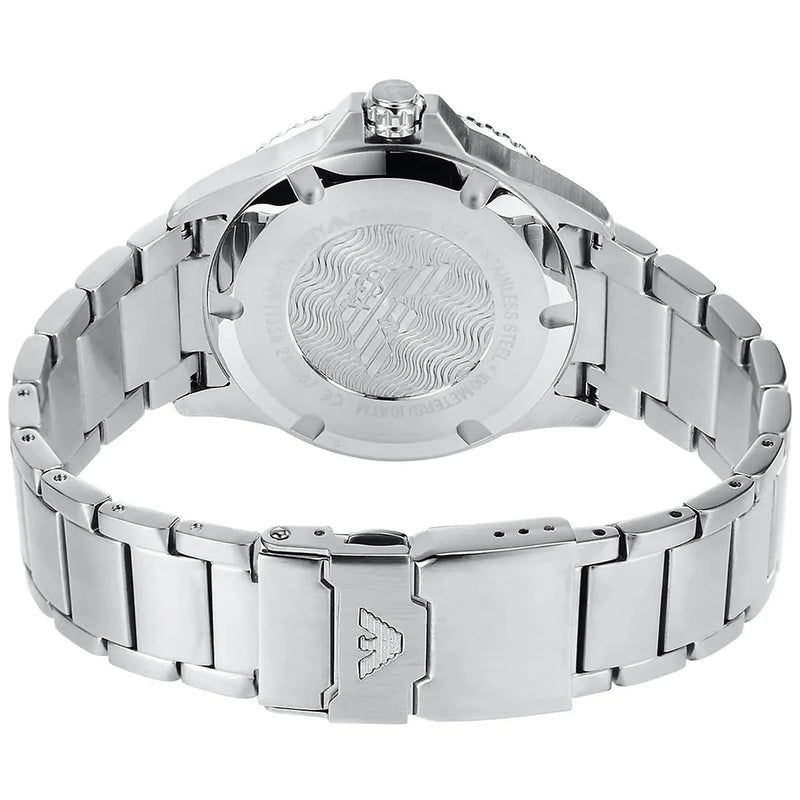 Emporio Armani Diver Quartz Blue Dial Silver Steel Strap Watch For Men - AR11339 Buy Now By Emporio Armani