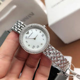 Emporio Armani Rosa Quartz White Dial Silver Steel Strap Watch For Women - AR11354