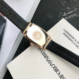 Emporio Armani Gianni T Bar Quartz White Dial Black Leather Strap Watch For Women - AR11408 Buy Now By Emporio Armani