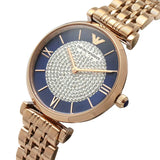 Emporio Armani Gianni T-Bar Quartz Crystals Black Dial Gold Steel Strap Watch For Women - AR11423 Buy Now By Emporio Armani