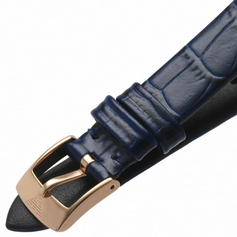 Emporio Armani Gianni T-Bar Quartz Blue Dial Blue Leather Strap Watch for Women - AR11424 Buy Now By Emporio Armani