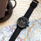 Emporio Armani Mario Chronograph Quartz Black Dial Black Nylon Strap Watch For Men - AR11453 Buy Now By Emporio Armani