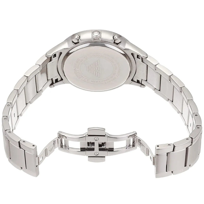 Emporio Armani Renato Chronograph Blue Dial Silver Steel Strap Watch For Men - AR11458 Buy Now By Emporio Armani