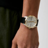 Emporio Armani Claudio Chronograph Silver Dial Black Leather Strap Watch For Men - AR11498 Buy Now By Emporio Armani