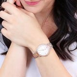 Emporio Armani Cleo Mother of Pearl Dial Two Tone Steel Strap Watch For Women - AR11499