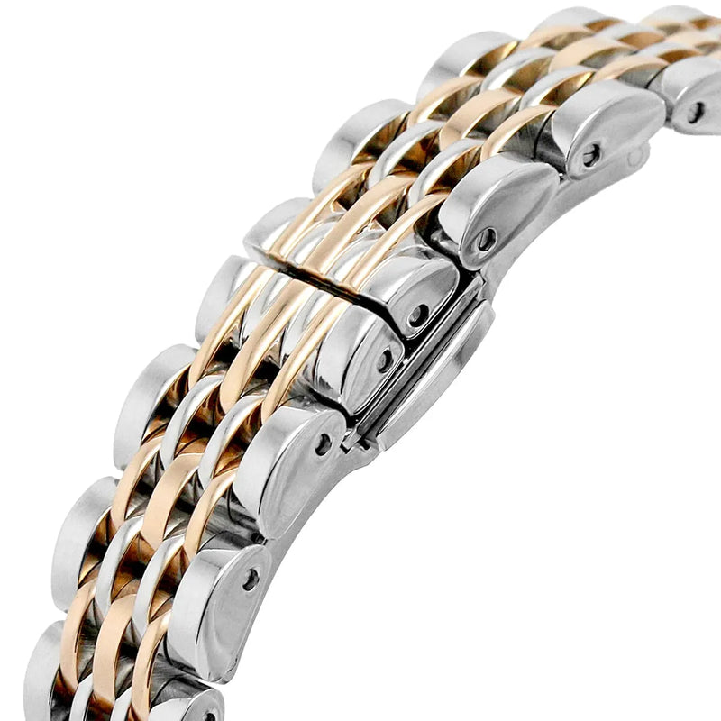Emporio Armani Gianni T Bar White Mother Of Pearl Dial Two Tone Steel Strap Watch For Women - AR11519 Buy Now By Emporio Armani