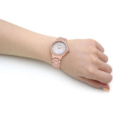 Emporio Armani Aira Three Hand Mother of Pearl Dial Rose Gold Steel Strap Watch For Women - AR11523 Buy Now By Emporio Armani