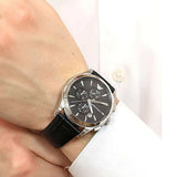 Emporio Armani Paolo Chronograph Black Dial Black Leather Strap Watch For Men - AR11530 Buy Now By Emporio Armani