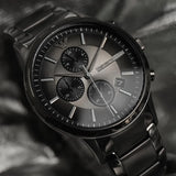 Emporio Armani Analog Chronograph Black Dial Black Steel Strap Watch For Men - AR11531 Buy Now By Emporio Armani