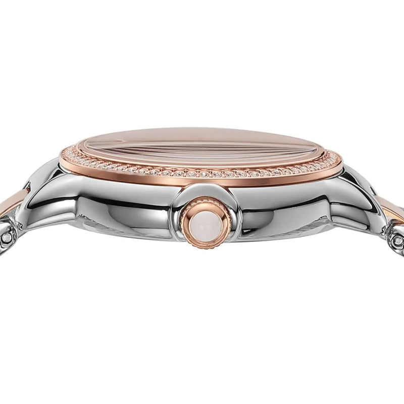 Emporio Armani Three Hand Quartz Mother of Pearl Dial Two Tone Steel Strap Watch For Women - AR11569 Buy Now By Emporio Armani