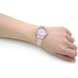 Emporio Armani Three Hand Quartz Mother of Pearl Dial Two Tone Steel Strap Watch For Women - AR11569 Buy Now By Emporio Armani