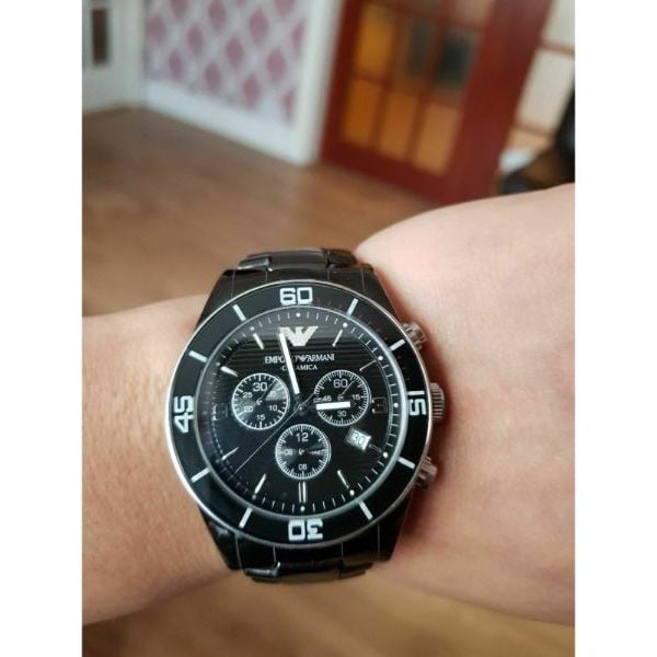 Emporio Armani Black Ceramic Chronograph Black Dial Watch For Men - AR1421 Buy Now By Emporio Armani