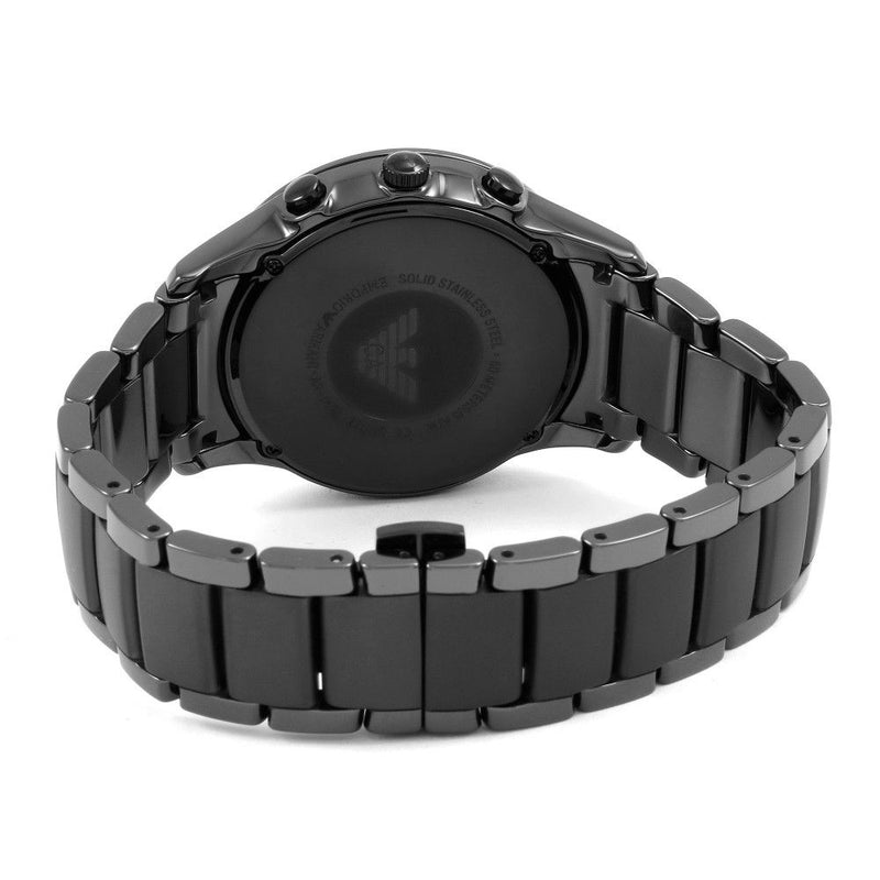 Emporio Armani Ceramica Chronograph Black Dial Black Strap Watch For Men - AR1452 Buy Now By Emporio Armani
