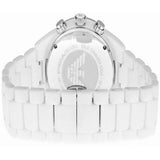 Emporio Armani Ceramica Chronograph White Dial White Strap Watch For Men - AR1453 Buy Now By Emporio Armani