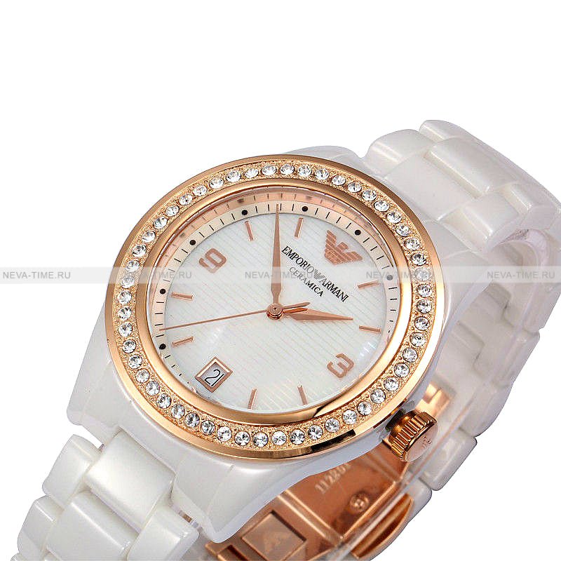Emporio Armani Ceramica Mother of Pearl Dial White Ceramic Dial Watch For Women - AR1472 Buy Now By Emporio Armani
