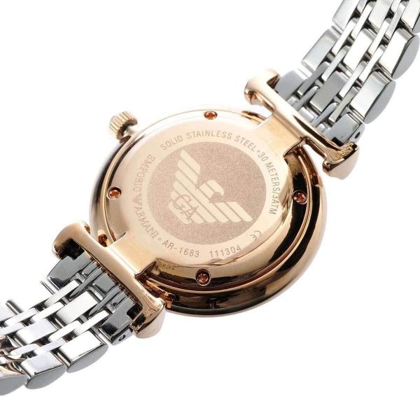 Emporio Armani T Bar Gianni Classic Mother Of Pearl Dial Two Tone Steel Strap Watch For Women - AR1683 Buy Now By Emporio Armani