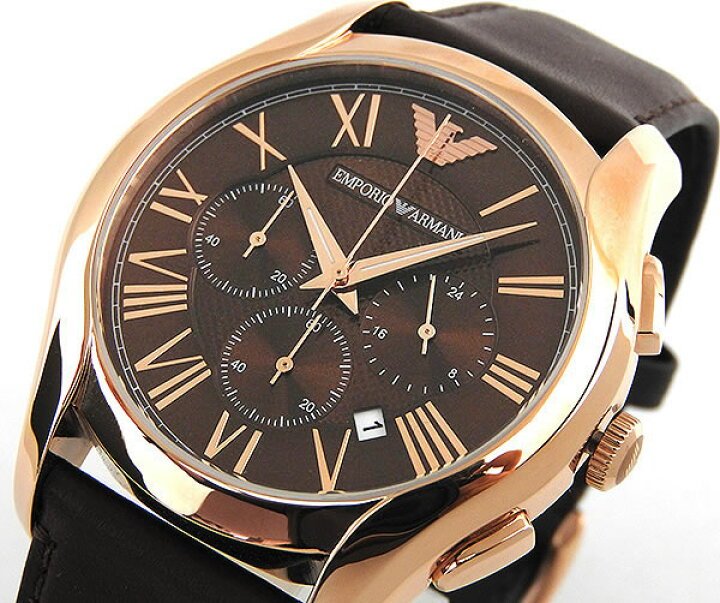 Emporio Armani Chronograph Brown Dial Brown Leather Strap Watch For Men - AR1701 Buy Now By Emporio Armani