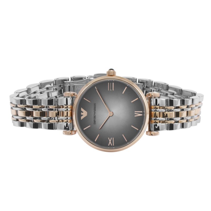 Emporio Armani Gianni T Bar Grey Dial Two Tone Stainless Steel Watch For Women - AR1725 Buy Now By Emporio Armani