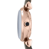 Emporio Armani Gianni T Bar Quartz Gray Dial Gray Leather Strap Watch For Women - AR1727 Buy Now By Emporio Armani
