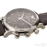Emporio Armani Classic Chronograph Brown Dial Brown Leather Strap Watch For Men - AR1734 Buy Now By Emporio Armani
