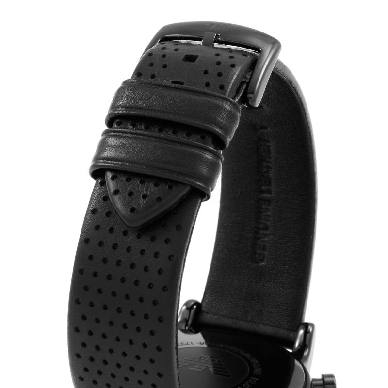 Emporio Armani Luigi Chronograph Black Dial Black Leather Strap Watch For Men - AR1737 Buy Now By Emporio Armani