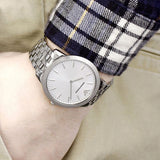 Emporio Armani Classic Quartz Silver Dial Silver Steel Strap Watch For Men - AR1745 Buy Now By Emporio Armani