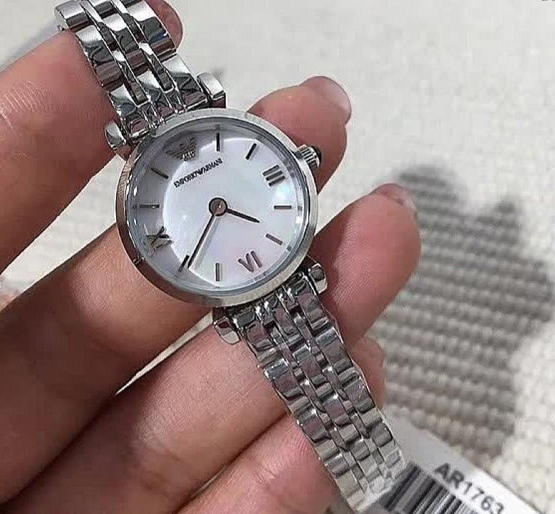 Emporio Armani Gianni White Dial Silver Steel Strap Watch For Women - AR1763 Buy Now By Emporio Armani