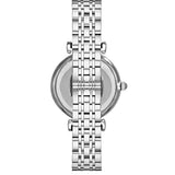 Emporio Armani Gianni T Bar Pink Mother of Pearl Dial Silver Steel Strap Watch For Women - AR1779