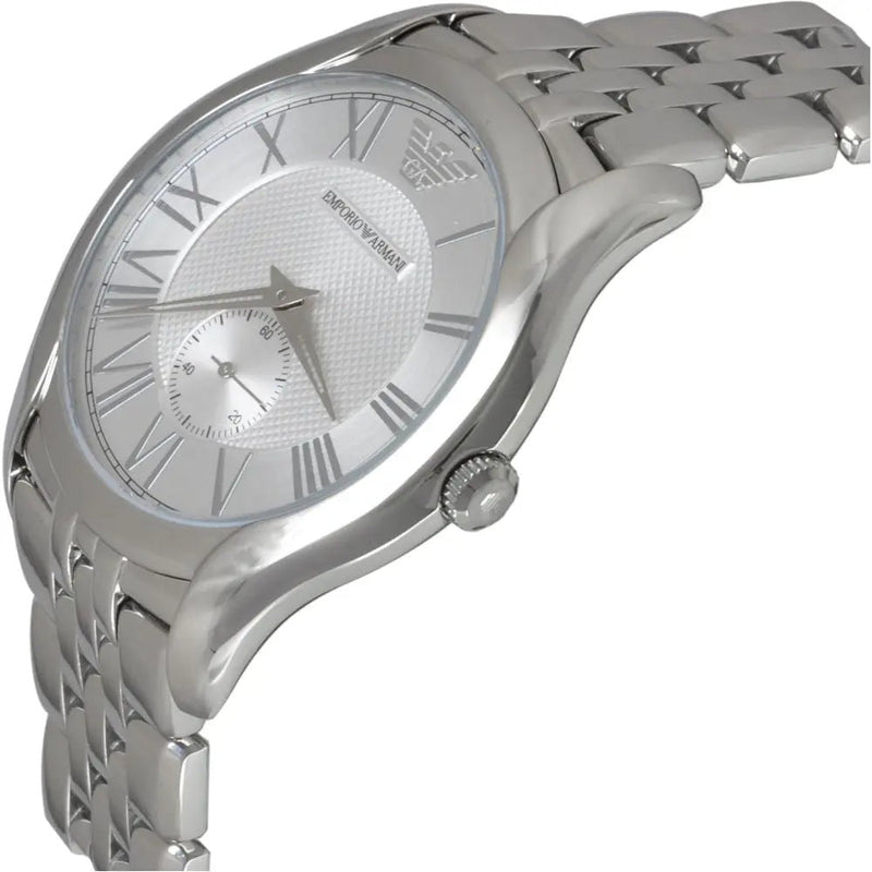 Emporio Armani Classic Quartz Silver Dial Silver Steel Strap Watch For Men - AR1788 Buy Now By Emporio Armani
