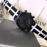 Emporio Armani Classic Black Dial Black Leather Strap Watch For Men - AR1860 Buy Now By Emporio Armani